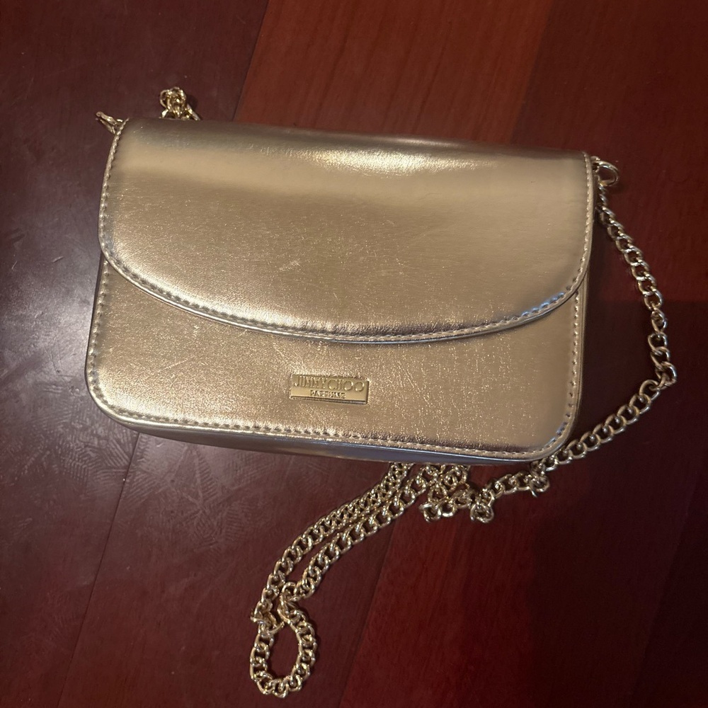 Jimmy Choo Gold Crossbody Bag